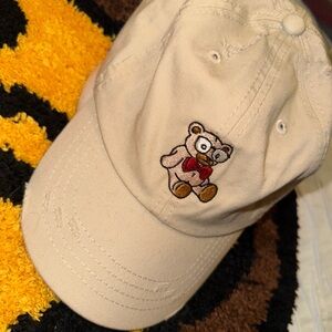 Beige DECKY Baseball Cap with Embroidered Teddy Bear